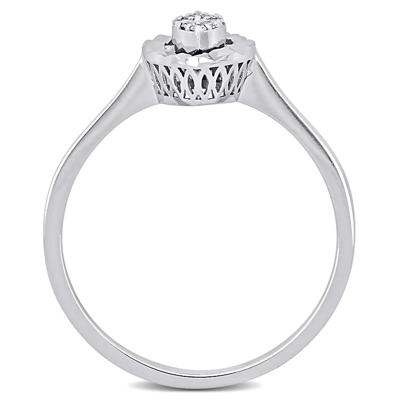 Julianna B 14K White Gold Diamond Marquise Fashion Ring