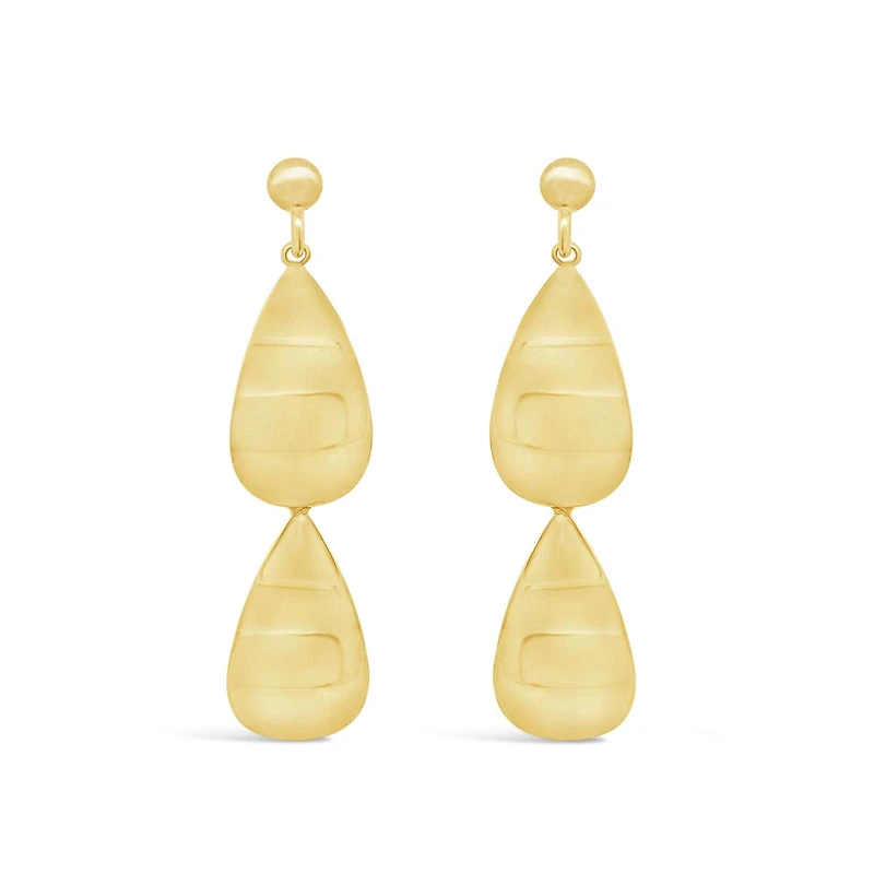 10K Yellow Gold Pear Drop Earrings