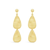 10K Yellow Gold Pear Drop Earrings