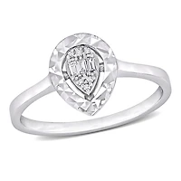 Julianna B 14K White Gold Diamond Pear Fashion Ring