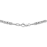 Sterling Silver 17.5" Byzantine Paperclip Necklace