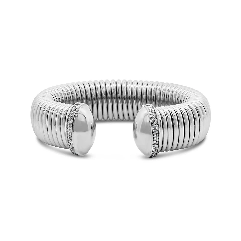 Sterling Silver Large Chunky Cuff Bracelet