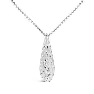 Sterling Silver 17" Pear Drop Necklace