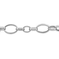 Sterling Silver 7.5" Puffed Heart Bracelet
