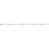 Sterling Silver 18"+2" Extender 4mm Bead Station Chain