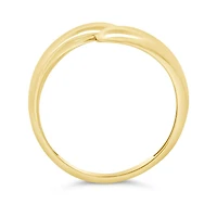 10K Yellow Gold Cross Over Ring