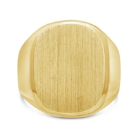 10K Yellow Gold Large Square Signet Ring