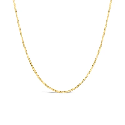 14K Yellow Gold 0.8mm 18" Box Chain