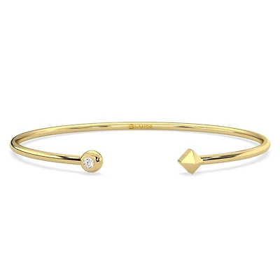 Lands Collection Modern Electrum Canadian Diamond Cuff Bracelet