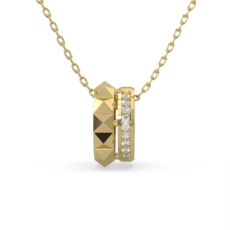 Lands Collection Modern Electrum Canadian Diamond Pendant
