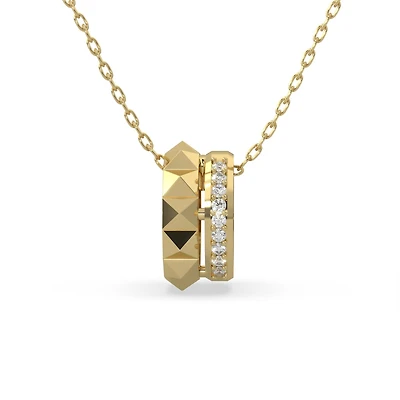 Lands Collection Modern Electrum Canadian Diamond Pendant
