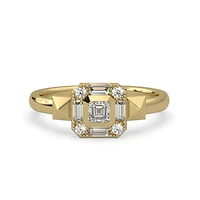 Lands Collection Modern Electrum Canadian 0.31CTW Diamond Fashion Ring Size 7