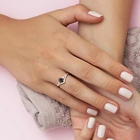 Julianna B 14K White Gold 0.76CTW Black Oval Diamond Fashion Ring