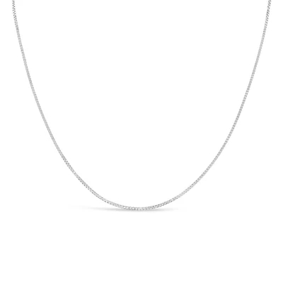 10K White Gold 20" 0.8mm Box Chain