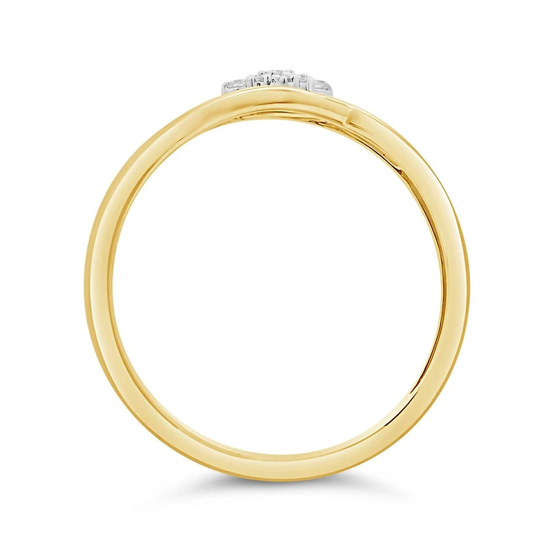 Diamond Promise Ring in 10K Yellow Gold