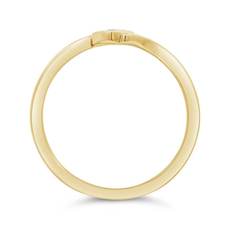 Diamond Solitaire Promise Ring in 10K Yellow Gold