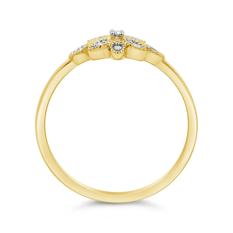 Diamond Fashion Ring in 10K Yellow Gold