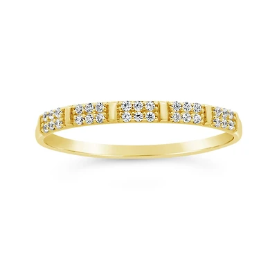 Stackable Diamond Ring in 10K Yellow Gold