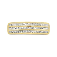 0.40CTW Diamond Three Row Band in 10K Yellow Gold