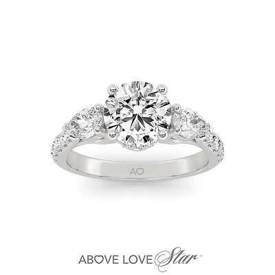 Above Love Lab Grown 1.79CTW Diamond Bridal Ring in 18K White Gold