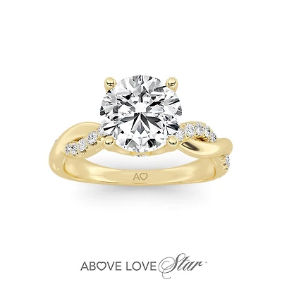 Above Love Lab Grown 2.00CTW Diamond Bridal Ring in 18K Yellow Gold