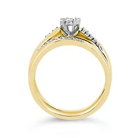 0.25CTW Diamond Bridal Set in 10K Yellow Gold