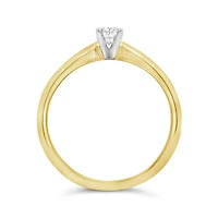 0.20CT Diamond Solitaire Ring in 14K Yellow and White Gold