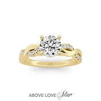 Above Love Lab Grown 1.00CTW Diamond Bridal Ring in 18K Yellow Gold