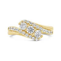 1.00CTW Diamond Trinity Ring in 10K Yellow Gold