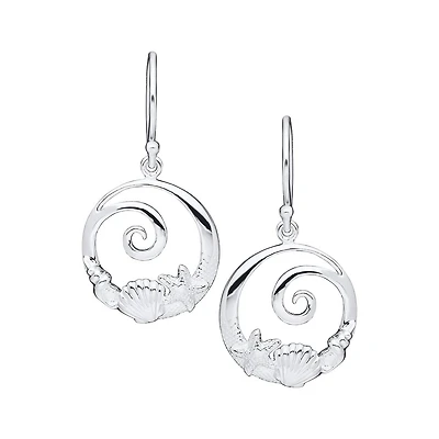 Sterling Silver Sea Life Drop Earrings