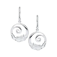 Sterling Silver Sea Life Drop Earrings