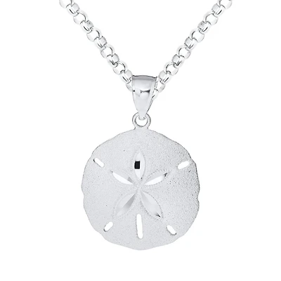 Sterling Silver Sand Dollar Pendant 18