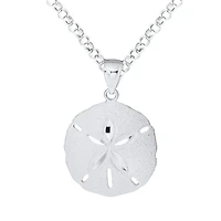 Sterling Silver Sand Dollar Pendant 18