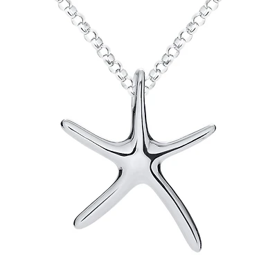 Sterling Silver Starfish Pendant 18