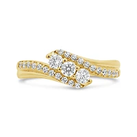 0.50CTW Diamond Trinity Ring in 10K Yellow Gold