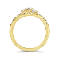 0.50CTW Diamond Trinity Ring in 10K Yellow Gold