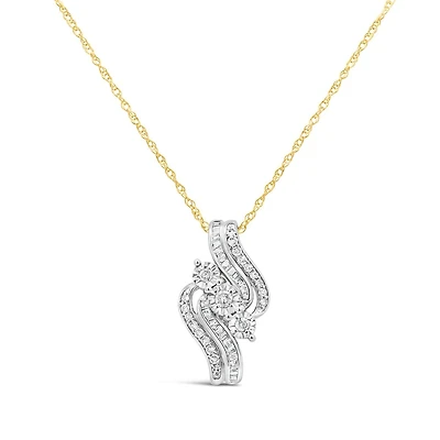 0.25CTW Diamond Fashion Pendant in 10K Yellow Gold