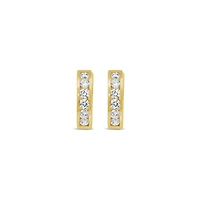 New Brilliance Lab Grown 1.00CTW Diamond Hoop Earrings in 10K Yellow Gold