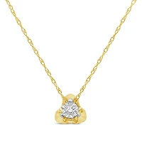 Solitaire Diamond Pendant in 10K Yellow Gold