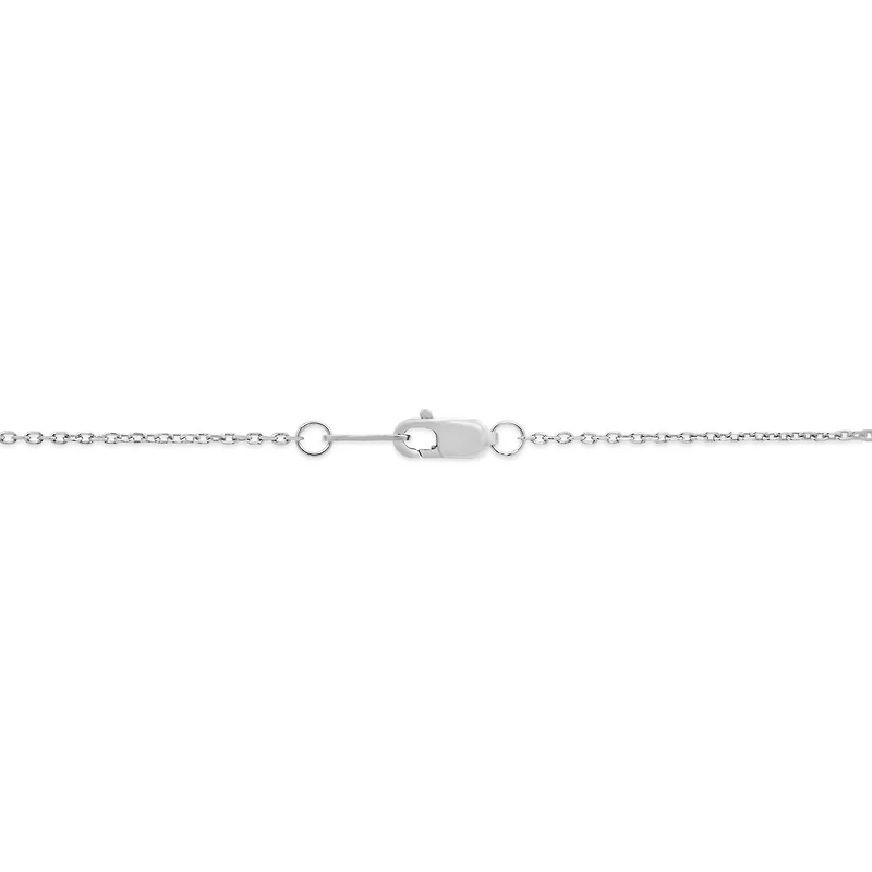 Blue & White Diamond Snowflake Pendant in Sterling Silver