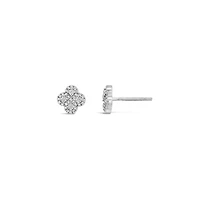 10K White Gold 0.30CTW Diamond Fashion Stud Earrings