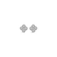 10K White Gold 0.30CTW Diamond Fashion Stud Earrings