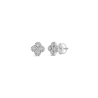 10K White Gold 0.30CTW Diamond Fashion Stud Earrings