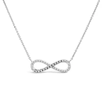 Diamond Infinity Necklace in Sterling Silver