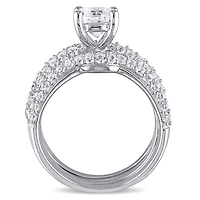 JULIANNA B Sterling Silver Created White Sapphire Bridal Set