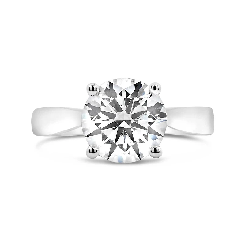 New Brilliance Lab Grown 3.00CT Diamond Solitaire Ring in 14K White Gold