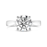 New Brilliance Lab Grown 3.00CT Diamond Solitaire Ring in 14K White Gold