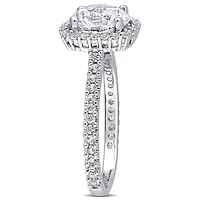 JULIANNA B Sterling Silver Created White Sapphire Halo Ring