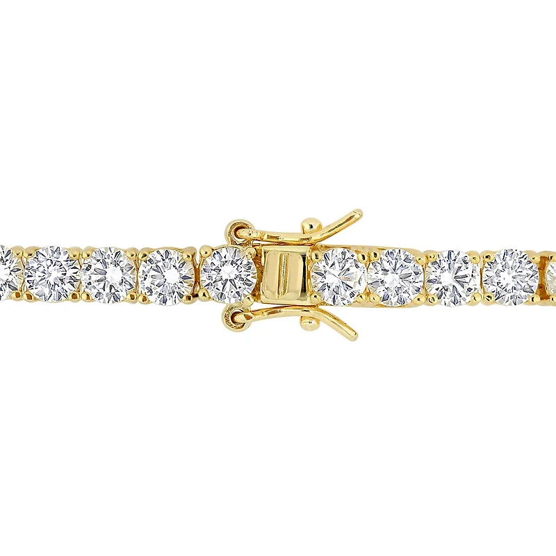 Julianna B Yellow Plated Sterling Silver Created White Sapphire Bracelet