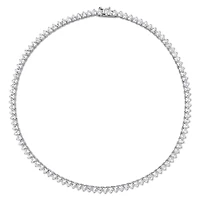 Julianna B Sterling Silver Created White Sapphire 18.5" Necklace